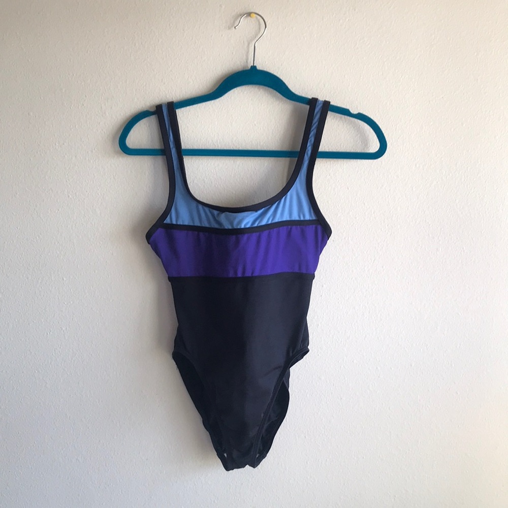 JAG One Piece Swimsuit High leg Underwire Size 10